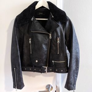 Zara Basic Faux Leather Jacket